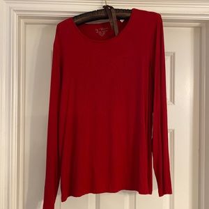 Chicos long sleeve red t shirt